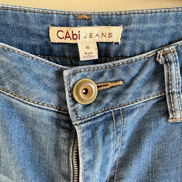 CABI ANKLE JEANS LOW RISE WOMENS SIZE 6 MEDIUM BLUSH WASH DENIM - Picture 3 of 6